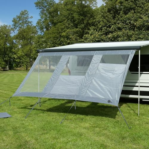 YOUR GEAR Vorderwand für Markise 3,7 m x 2 m Wasserdicht PVC UV Schutz Winddicht Sonnenschutz Sichtschutz Campingbus Wohnmobil - Vorderwand für Markise schützt vor Sonne, Wind und Regen