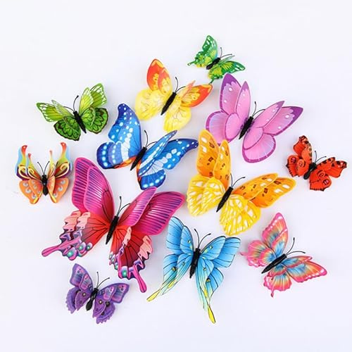 Lohill 36 Stück 3D Schmetterlinge Wanddeko Butterfly, Deko Balkon