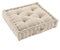 Acomoda Textil – Cojín de Suelo Acolchado con Asa de Transporte. Cojines para Palets, Banco, Silla y Suelo, Asiento Cómodo Decorativo para Interior y Exterior. (Beige, 50x50cm, 1 Unidad)