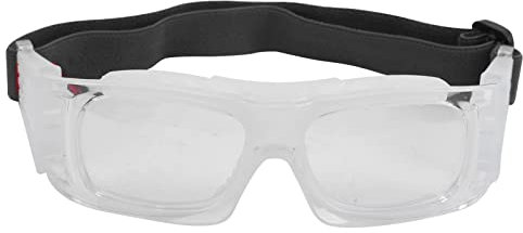 HERCHR Sportbrille, Basketballbrille, Schutzbrille Mit Elastischem Wickelband, Anti-Beschlag-Brillenschutz Für Fußball, Badminton, Tennis(Weiß)