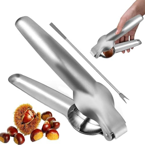 Taglia Castagne a Croce, Incidi Castagne Clip in Acciaio Inox, Schiaccia Castagne Tagliacastagne Multifunzionale Pinza per Castagne,Castagna Opener Castagne Clip,Pinza per Castagne,Castagne in Acciaio