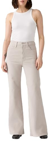 Levi's Jeans da Donna Ribcage Bells, Chateau Gray., 32W x 32L