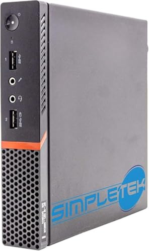 SIMPLETEK - Mini PC avec processeur i7 de 6e génération, 32 Go de RAM, SSD de 480 Go | Windows 11 Professionnel | Mini Ordinateur de Bureau | 2 Ports DisplayPort (reconditionné)