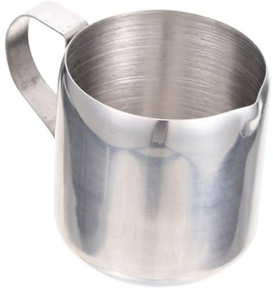 TOPPERFUN Pichet à Lait En Acier Inoxydable 304 60ml Pour Mousser Le Lait, Outil Pour Vapeur Et Café, Tasse à Mousser Compacte, Usage Domestique Et Barista