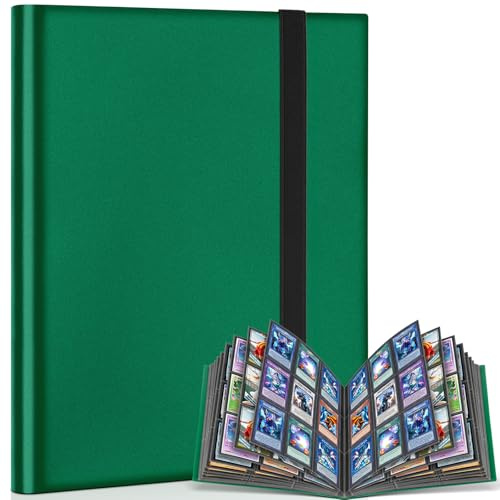 Carpeta de almacenamiento de 9 bolsillos, 360 bolsillos coleccionables, álbum de tarjetas coleccionables con correa elástica, carpeta de tarjetas de carga lateral, carpeta deportiva para MTG, TCG