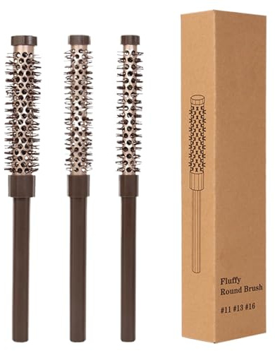 Petite brosse à cheveux ronde, pinceau de coiffure Moustache Brush Style | Brosses roulantes, peigne de rouleau de curling pour le style, le soulèvement, le curling pour les franges