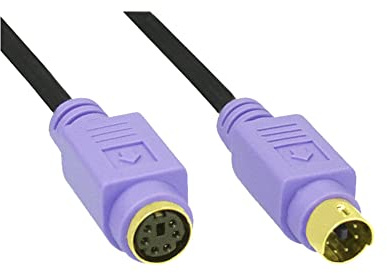InLine 13342W - Cable PS/2 (2 m, Male Connector/Female Connector, Negro)