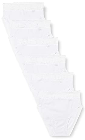 AVET 3324/Pack 6, Braguitas para Mujer, Blanco (White), Large