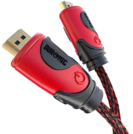 Duronic HDMI 2.0 Cable [ HDC03 /1] | 1 Metre | BLACK | 2160p 4K Ultra-High-Speed HDMI & Ethernet Lead | 24K Gold Plated Male Connectors | PS4, PS3, Xbox, Sky+ HD, Virgin, TV, DVD, BluRay