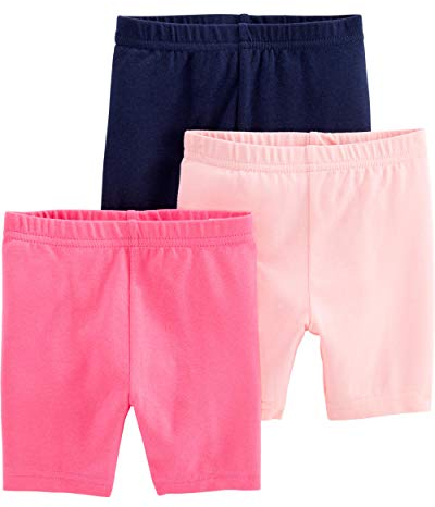 Simple Joys by Carter's Baby Mädchen 3-Pack Bike Shorts, Rosa/Marineblau, 5 Jahre (3er Pack)