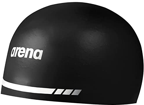 ARENA Herren 3D Soft Cap Badekappe Schwarz M, Schwarz, M EU