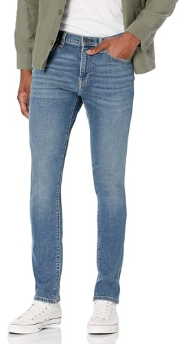 Amazon Essentials Jean Stretch Coupe Skinny - couleurs abandonnées Homme, Bleu Moyen Vintage, 34W / 30L