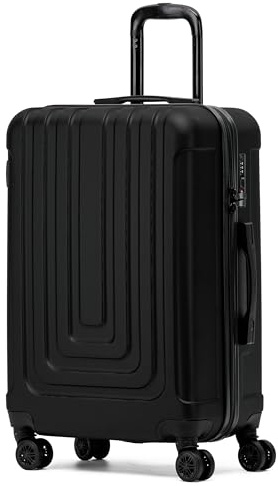 Flight Knight Premium Lightweight Suitcase - Built-in TSA Lock - 8 Spinner Wheels - ABS Hard Shell Check in Highly Durable Luggage - Medium - 67x45x26cm