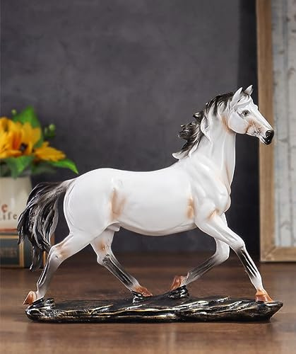 JXCBXJ Escultura de Caballo,Estatua de Resina de Caballo,decoración de Animales del hogar, Figura de Arte de Caballo, Escultura Decorativa, para decoración del hogar y la Oficina.