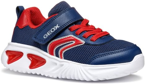 Geox J Assister Boy C, Scarpe da Ginnastica Bambini e Ragazzi, Navy Red C014ce, 24 EU