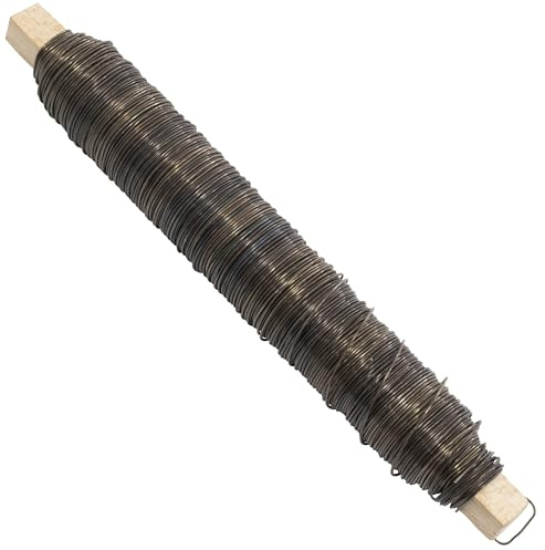 AERZETIX - C74457 - Bobine fil de fer de fleuriste 0.5 mm x 65 m - en métal - couleur marron mélange
