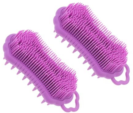 Ipetboom 2pezzi Pettine Per Capelluto in Silicone Da Spazzola Esfoliante Per Doccia Cura Dei Capelli Per Uomini e Donne Design Ergonomico Per Uso Domestico e Viaggio