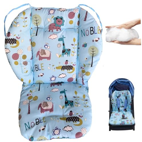 Coussin de chaise haute pour bébé, coussin de poussette épais avec motif animal mignon, tapis chaise haute respirant et antitache pour siège salle à manger pour enfant