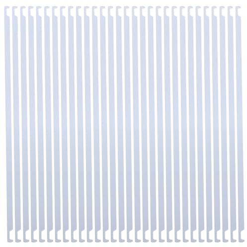 FOMIYES Barres de Séparation Métalliques Robustes pour Dossiers Suspendus 325 CM Lot de 50 Pièces Rail Blanc pour Organiseur de Fichiers Suspendu Accessoires Bureau pour Classement