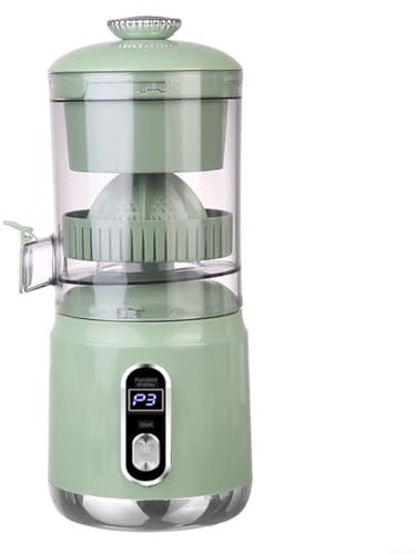 Elektrisk citruspress med LCD-display: Enknappsdrift, hög juicekapacitet, enkel rengöring (grön)