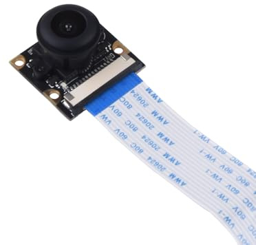 WSOLDMA 5MP Night Vision Camera Module For Raspberry Pi 4B/3B+/3B, OV5647 Sensor With IR LED Support, Adjustable Focus & 1080P HD Webcam (5.7in Cable) (Wide-angle Night Vision Camera)