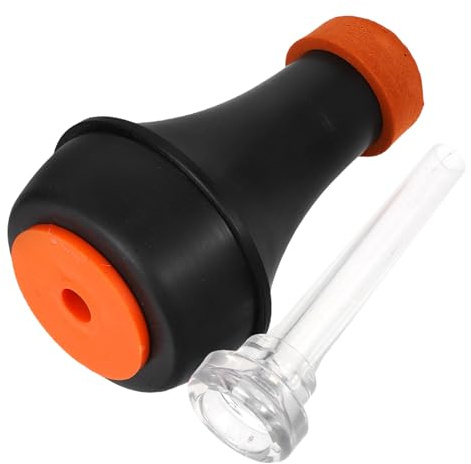 Veemoon Silenciador Trompeta Abs Ligero Mini Sordinas para Trompeta Recta Kit con Boquilla Transparente Práctica Reducción de Ruido Accesorio Instrumento Musical