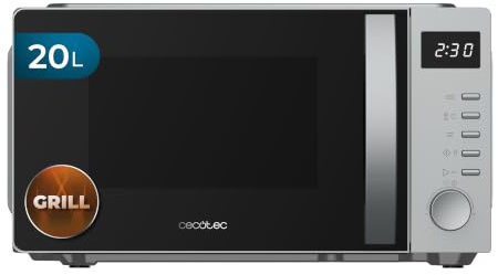 Cecotec Microonde Digitale Proclean 5005 Silver. 700W, 20L, Tecnologia 3DWave, 5 Livelli di Potenza, Timer 30 Minuti, Scongelamento, Schermo con Orologio, i Tuoi Piatti Caldi Subito Pronti all'Istante