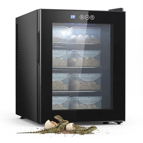 Reptile Egg Incubator, 48L Digital Lab Incubator, Cooling and Heating 10−40°C Precise Temperature Control, Reptile Scientific Lab Machine for Turtle Lizard Gecko Snake Reptiles Hatching (48L)