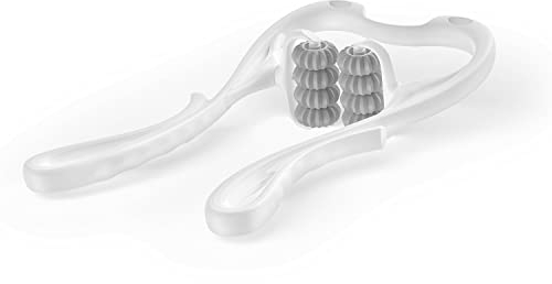 VOYOR-HEALTH Massaggiatore Cervicale, Massaggiatore a 8 sfere aggiornato per Alleviare il Dolore Muscolare tessuti profondi, Manuale Multifunzionale Shiatsu Massaggio, Leggero Portatile MS410, Bianco