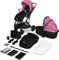 LIONELO Riya 2 in 1 Babygondel und Kinderwagen bis zu 15 kg, Liegeposition, Rückwärts- oder vorwärtsgerichtete Sitzmontage, XXL-Dach, Moskitonetz, Regenschutz, Fußsack