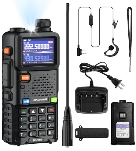 BAOFENG Talkie Walkie Double Bande UHF/VHF Radio Amateur Longue portée jusqu'à 8W avec Batterie 2500mAh 999 canaux CTCSS/DCS Radio FM VOX DTMF Talkie-walkie pour Adultes - 5RM
