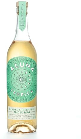 Aluna Tropica | Spiced Pineapple & Pandan Leaf | Lemongrass & Galangal Ginger | Premium Pan-Asian Style Rum | Perfect for Tropical Cocktails, Sipping Neat or with your favourite mixer | 38% vol, 70cl