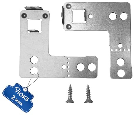 VIOKS Gehäuse-Befestigungssatz Ersatz für Bоsch Siеmens 622456 00622456 Befestigungsset Haltewinkel Spülmaschine Montagewinkel rechts/links für Spülmaschine Geschirrspüler