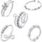 SNONESIY 5 Stück Anti Stress Ring,Fidget Ring,Anxiety Ring,Offenverstellbar Stress Ring Unisex Antistress Ring,mit Kugeln Stress Ringe Zum Drehen Geschenke für Freunde und Familie