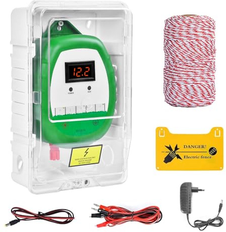 10 KM ClôTure éLectrique , ClôTure éLectrique Pour Animaux ClôTure éLectrique Pour Animaux ÉLevage D'Animaux ÉLectrique ContrôLeur Vache Moutons (Vert)