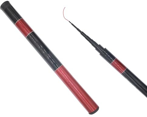 Wisbait Ultra-Light Fiberglass Tenkara Fishing Rod - 4.9FT, 8.8FT, 11.8FT - Portable, Collapsible, Retractable - Bass, Crappie, Trout