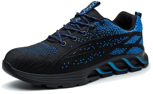 Dasongff Chaussures de sécurité Hommes Femmes Antidérapant Embout en Acier Antistatique Chaussures de Travail Securite Randonnée Cuisine Marche Légère Respirant Impermeabilisant Sneakers