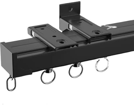 Robusto sistema di binari per tende curvi, 5 m, montaggio a soffitto/parete, funzionamento silenzioso, perfetto per finestre ad arco, durevole e facile da installare