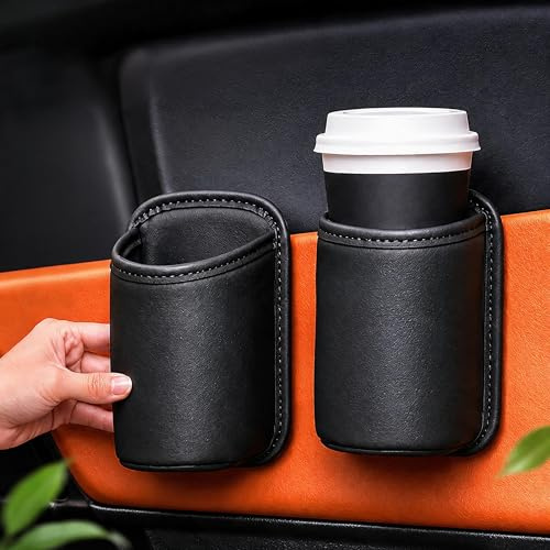 Rkixlix Lot de 2 Porte Gobelet Voiture Porte-Bouteilles de Voiture avec Fixation à Clip (Diamètre Max. : 90 MM) Organisateur Universel pour Bouteilles d'eau, Idéal pour Fixer Les sur la Porte Arrière