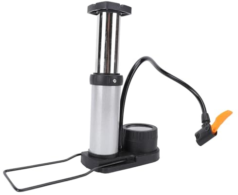 Bnineteenteam Pompa del Piede, Pompa dell'aria Portatile 120psi Alta Pressione con Funzionamento a Pedale Multilavario, Senza Sforzo, Design di Viaggio Compatto, Manometro Integrato, compatibilità