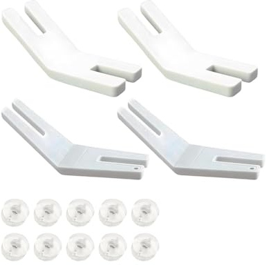 Bamyli Pied de Biche Machine à Coudre 4 pcs, avec 10 Bobines Transparentes, Accessoire Couture pour Tissus Épais et Ourlets, Set d'Accessoires Machine à Coudre