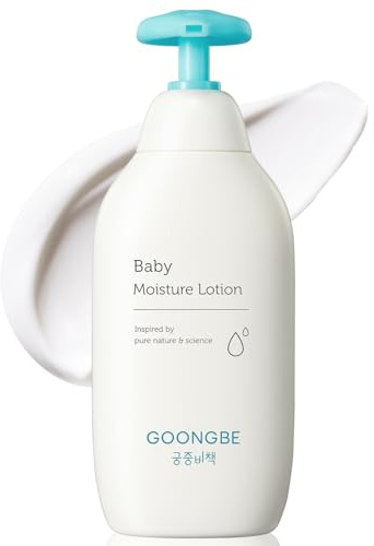 GOONGBE Lait Hydratant Bébé - Hydratant Corps Coréen - Soin Quotidien Hypoallergénique & Apaisant pour Peaux Sèches - Absorption Rapide, Origine Naturelle, Non Gras, 350ml