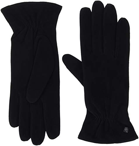Roeckl Damen Klassiker Gerafft Handschuhe, Schwarz (Black 000), 7