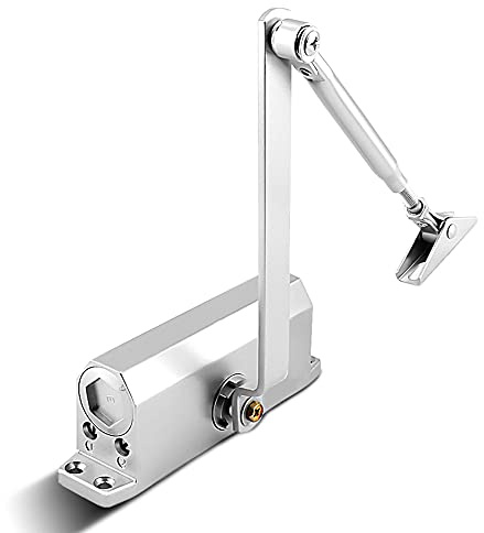 Chiudiporta automatica, chiudiporta idraulico, 45 – 65 kg, resistente al fuoco, chiudiporta per porta, chiusura automatica, chiudiporta