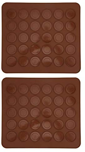 2 pezzi 30 fori macaron stampo in silicone stampo antiaderente macaron pad forno forno teglia da forno stampi per dolci foglio