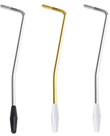 MEISH 3 Pieces Guitar Tremolo Arm Whammy Bar Thread Tremolo Arm Vibrato Arm with Tip Cap for Electric Guitar Holiday Party