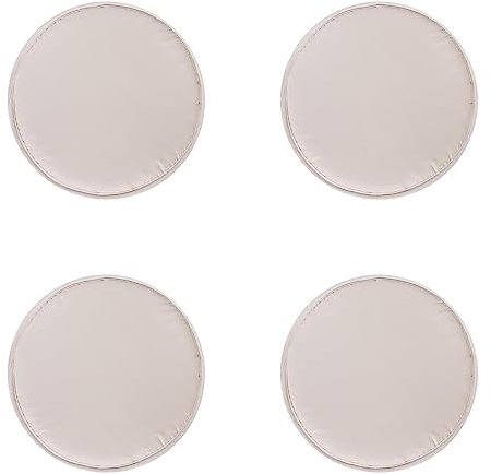 AURORAF Juego de 4 Cojines Redondos para Silla, 30 cm, Lavable, Antideslizante y Acogedor, para sillas, Interior y Exterior (Beige)