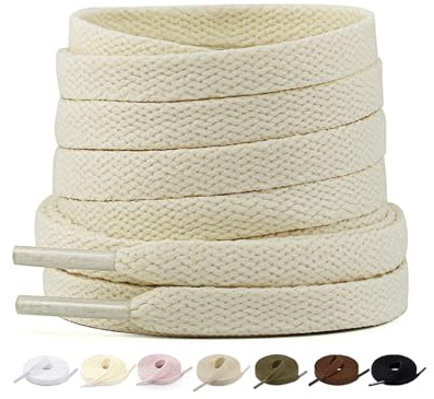 Stepace 2 par platt skosnören för sneakers 60 cm – 200 cm längd 18 färg skosnören