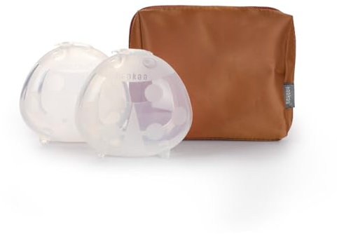 Haakaa | SET 2 Recolectores de leche materna LadyBug de Haakaa 40ml. + Neceser naranja LadyBug | Recoge la leche materna