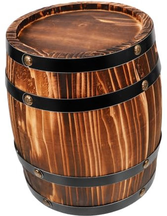 MAGICLULU Botte di legno piccolo in legno pregiato, decorazione in miniatura, stile vintage, modello per feste, design antico, ideale per gli amanti del whisky e del vino